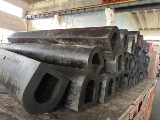 Fender de borracha negra do tipo D personalizado para navios e docas