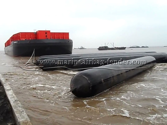 Airbag de lançamento de navio personalizado preto Airbag de borracha marinha de elevação e movimentação