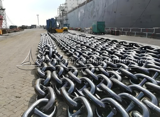 Cadeia galvanizada de amarração de carga pesada Tipo de barra de aço carbono