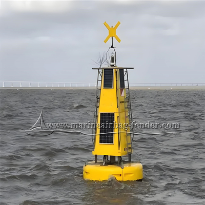 Boa marinha cilíndrica Boa oceânica personalizada com painéis solares / dados em tempo real